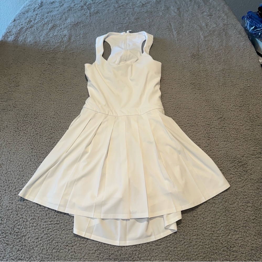 Vuori Womens Set Dress XL White Tennis Prep Pickleball Shorts Cutout Stretch Mod